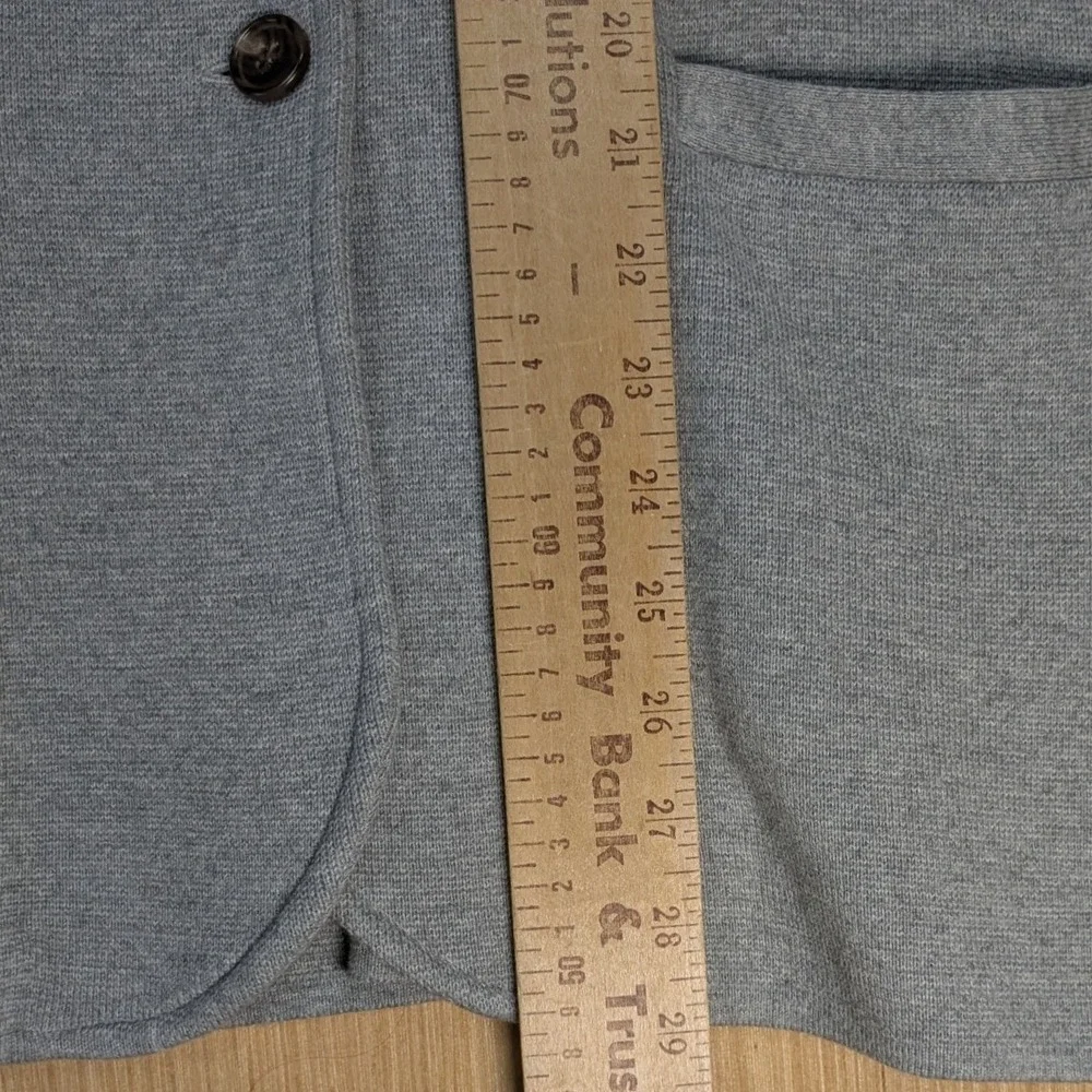 J.Crew Mercantile Womens Gray‎ Knit Blazer Jacket 100% Cotton Medium Minimalist